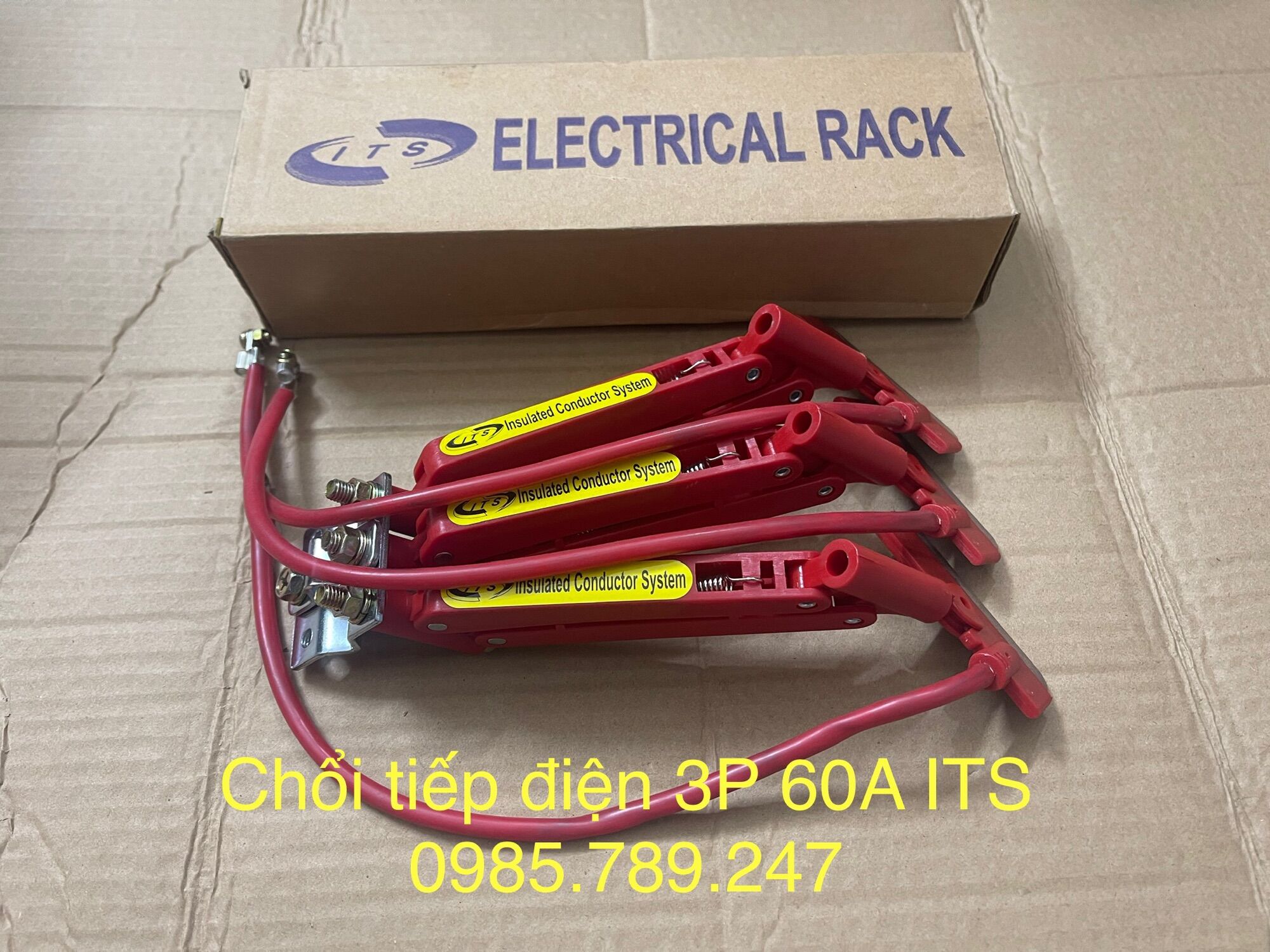 Chổi tiếp điện 3P 30A, 3P 60A ITS Đài Loan cho pa lăng, cầu trục, chổi điện, chổi trượt, tay lấy điện 3 pha, chổi điện đài loan, than chổi trượt, than chổi điện, bộ lấy điện, dao lấy điện, chổi quét điện