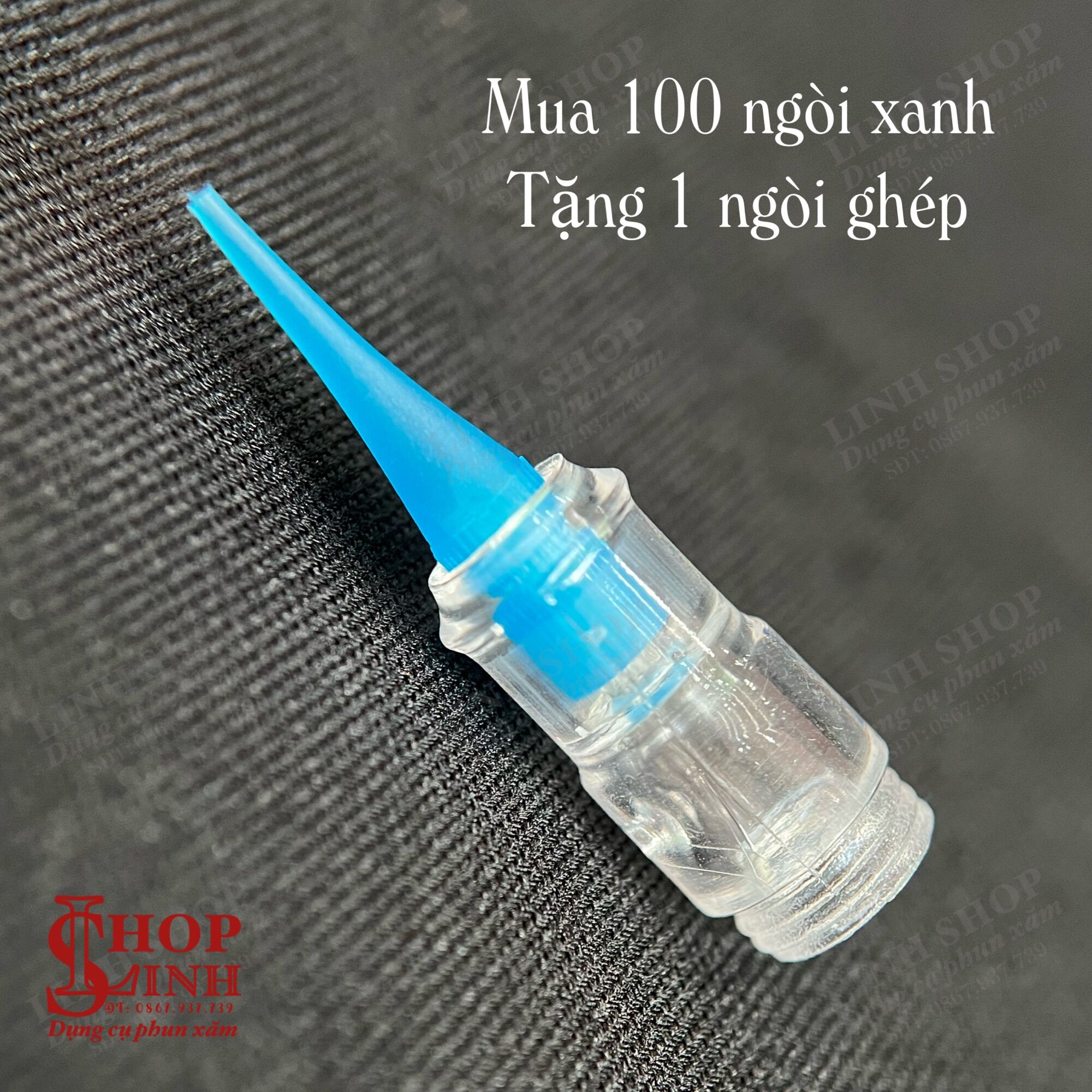 Ngòi xanh máy thần thánh kim 1, ngòi xanh phun xăm thẩm mỹ Linh Shop dụng cụ phun xăm