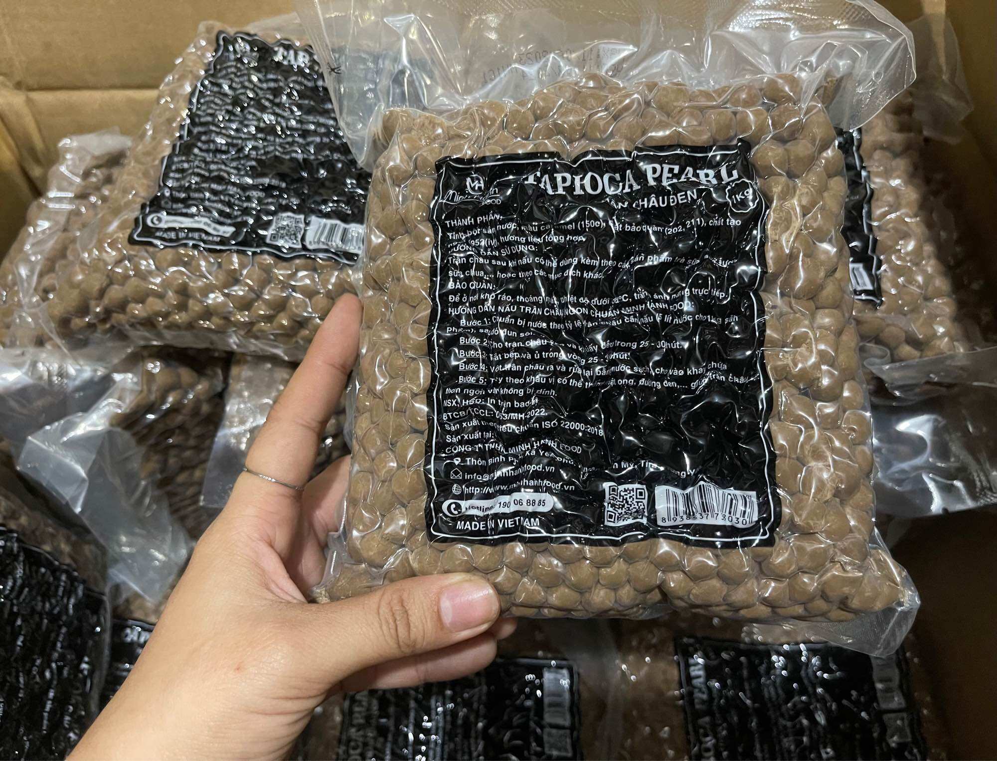 Trân châu 1kg minh hạnh, trân châu dẻo, trân châu nấu