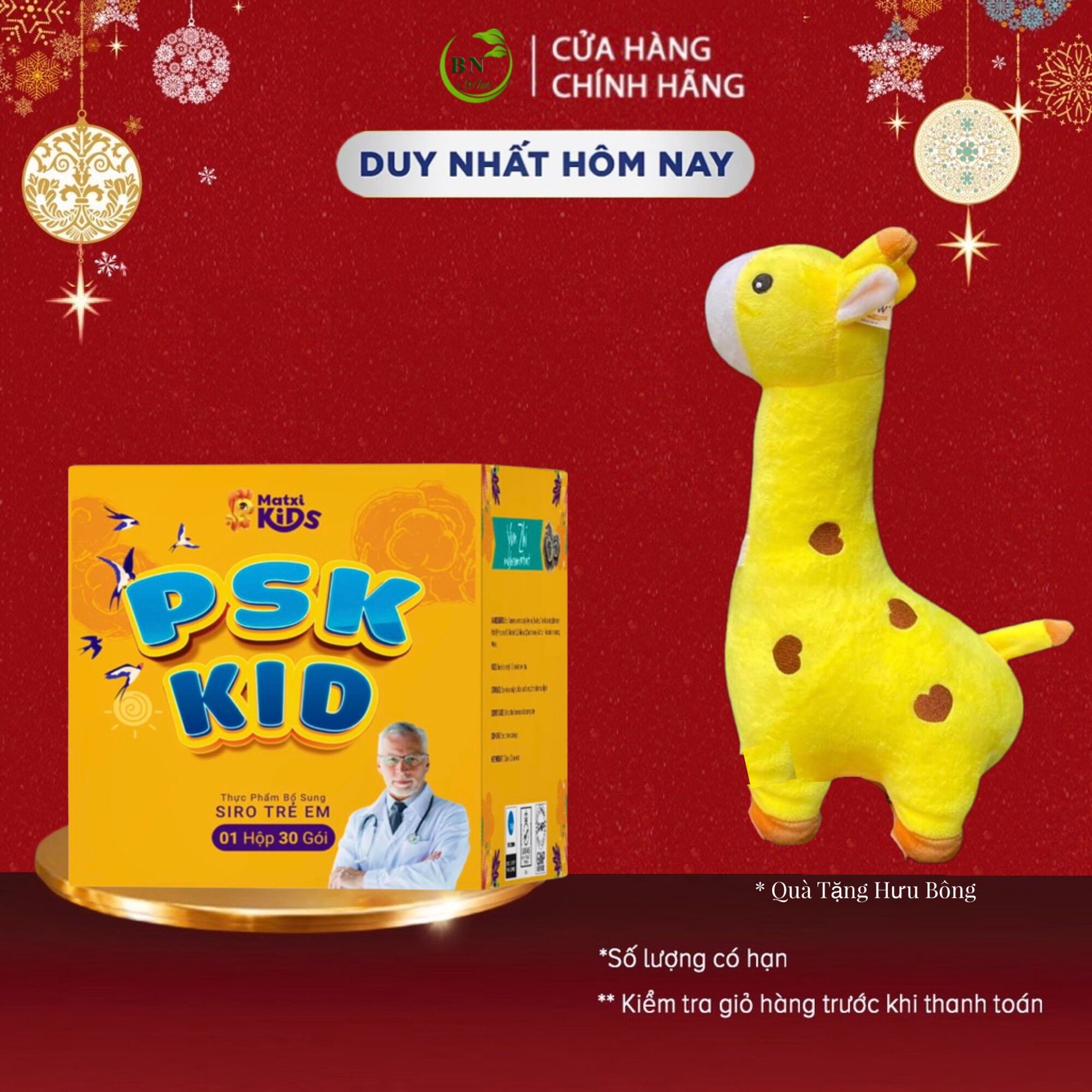 Siro Ăn Ngon PSK Kid Chính Hãng Matxi Corp - Giúp bé hết biếng ăn sau 7 ngày, tăng sức đề kháng (Hộp 30 gói)