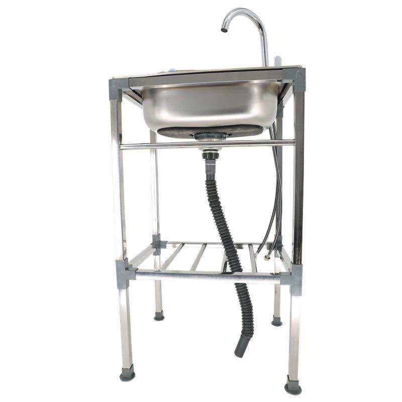 Chậu rửa chén 1 hộc inox 4275cm có chậu, chân, vòi, bộ xả
