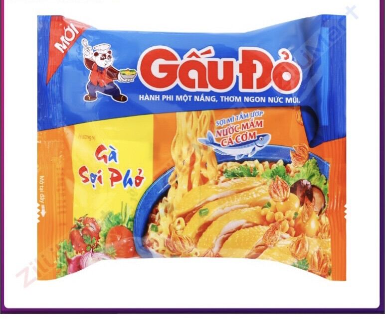 Thùng mì Gấu Đỏ gà sợi phở 30 gói x 63g