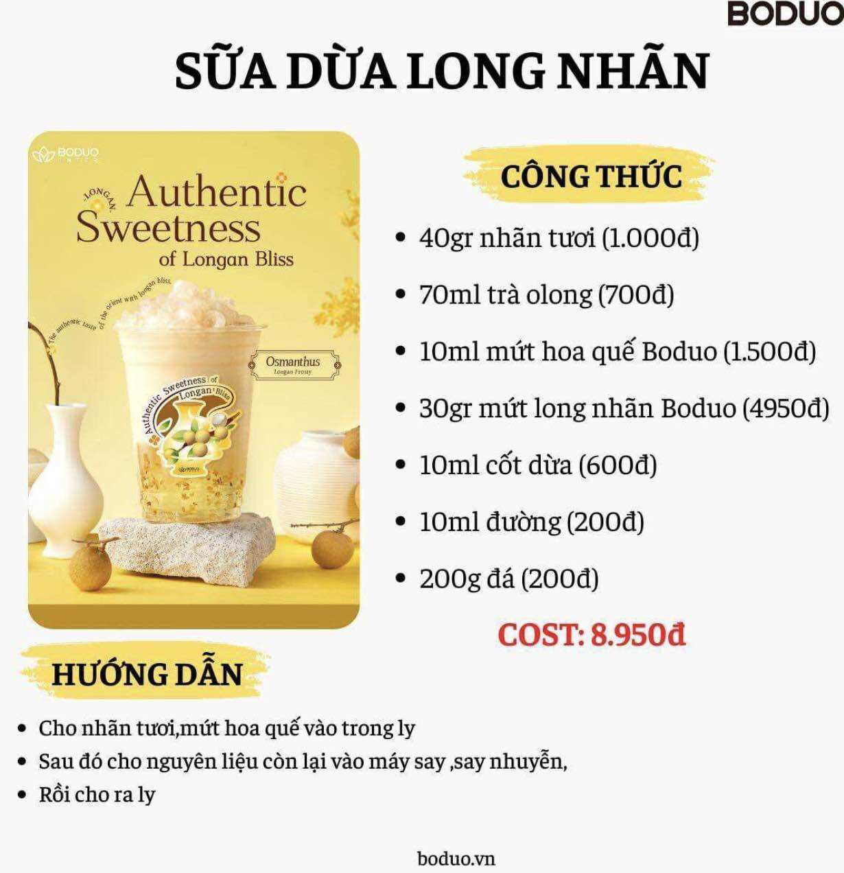 Mứt long nhãn boduo túi 1kg