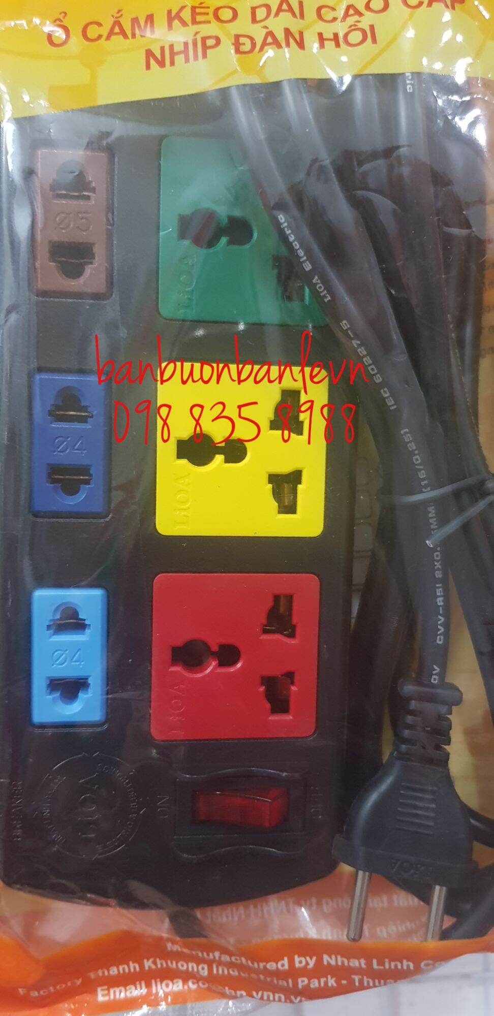 Ổ Cắm LIOA 6 ổ công tắc 3D3S32