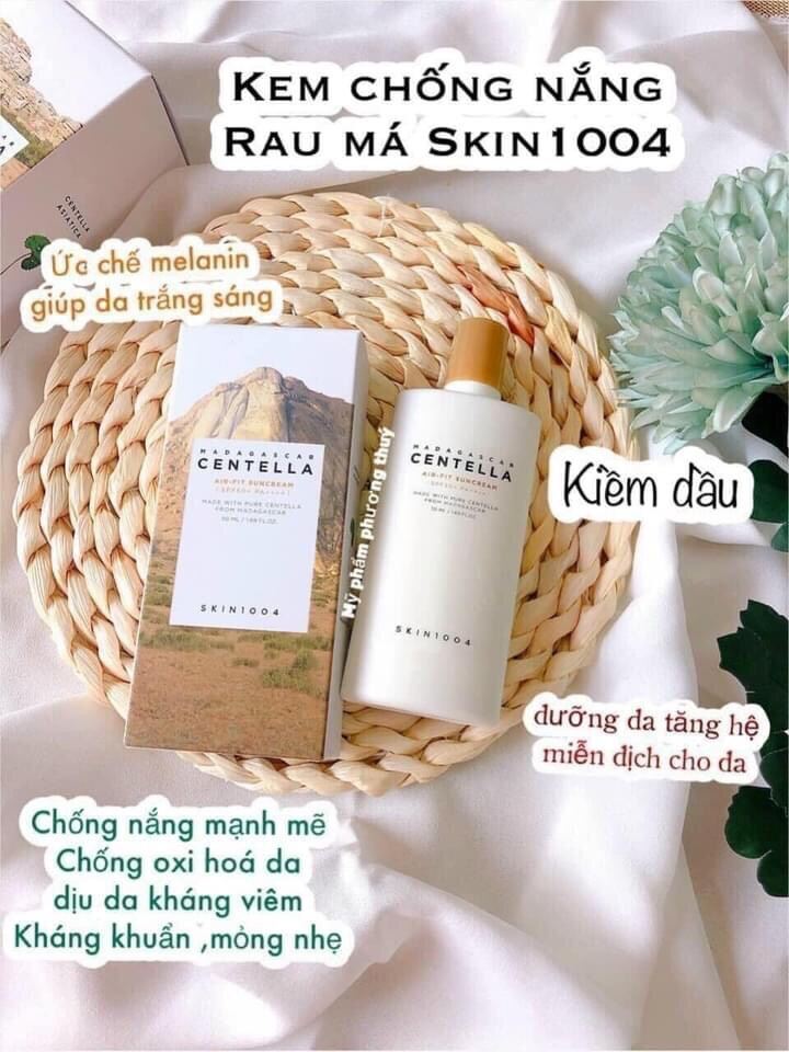 [Chính Hãng] Kem Chống Nắng Skin1004 Madagascar Centella Air - Fit Suncream 50Ml Phù Hợp: Da Thường Đến Da Dầu Da Mụn Da Nhạy Cảm .