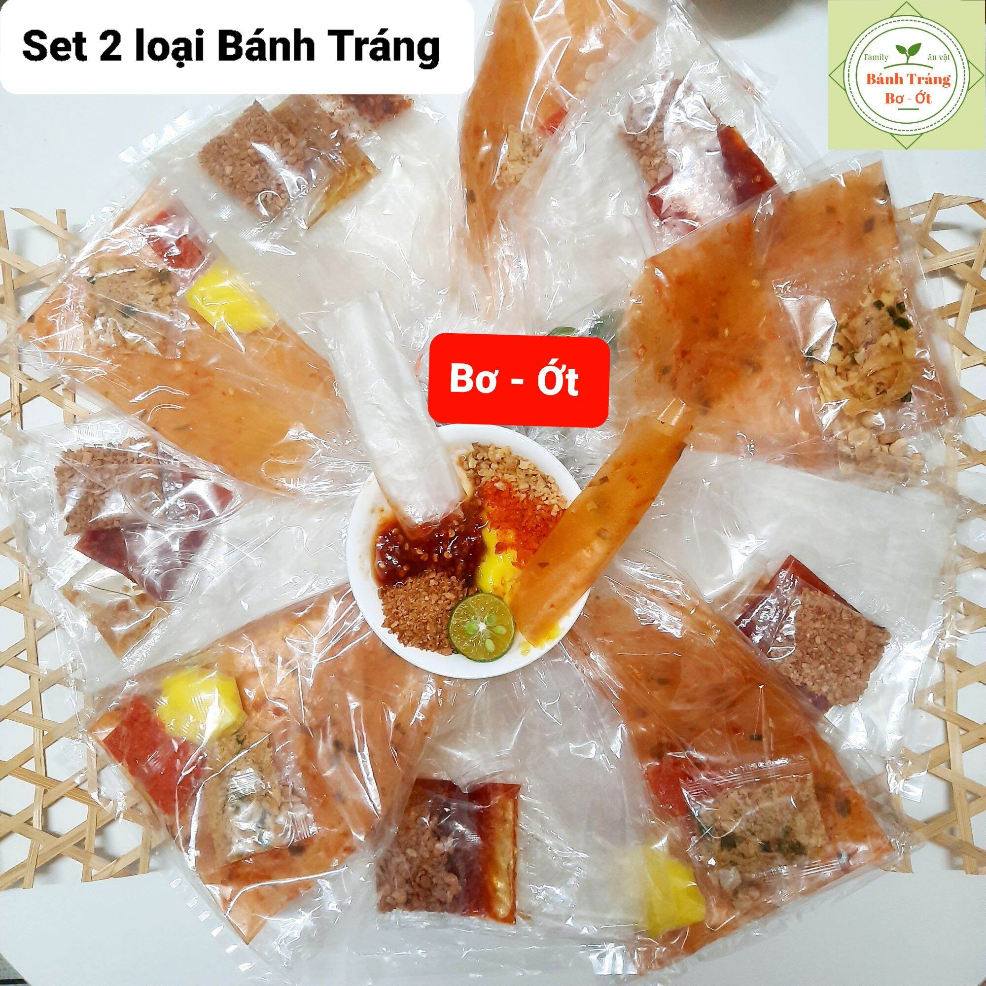 Set 2 loại bánh tráng bơ - ớt -