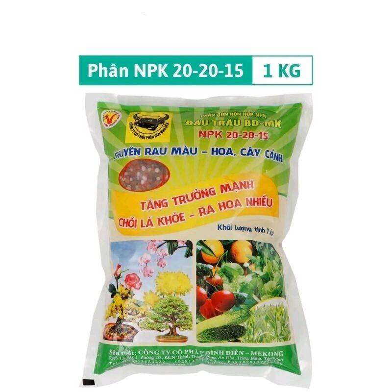phân bón dưỡng hoa trái NPK 20-20-15. gói 1KG