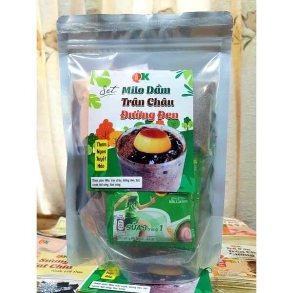 MiLo dầm trân châu đường đen _Sét Nguyên Liệu