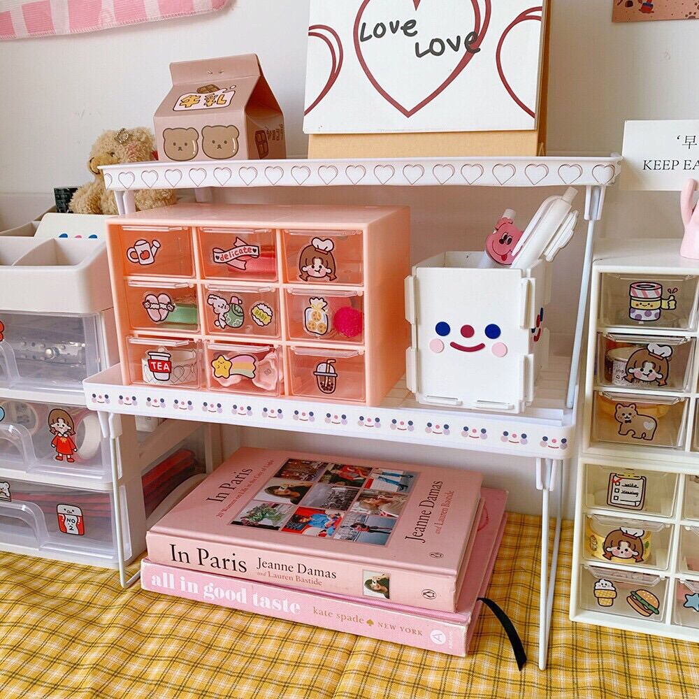 Tủ kệ 9 ngăn mini phong cách Hàn Quốc