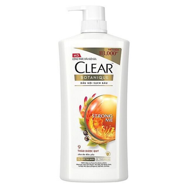 DẦU GỘI CLEAR THẢO DƯỢC 900G.( cho da đầu yếu)