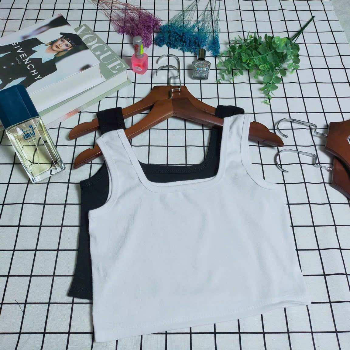 Áo croptop sát nách nữ vải thun mềm mịn