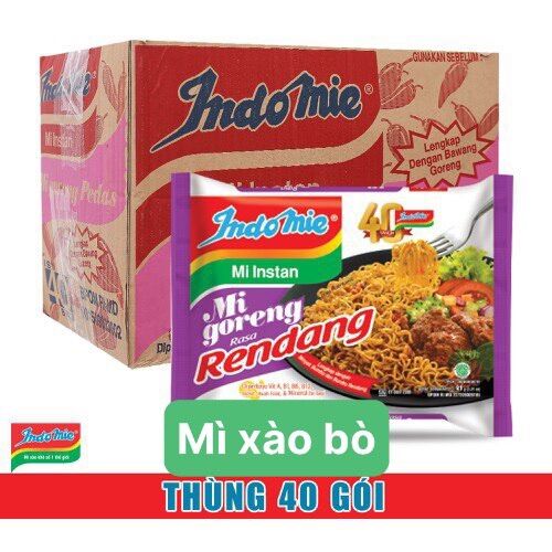 1 thùng 40 gói mì trộn indomie đủ vị