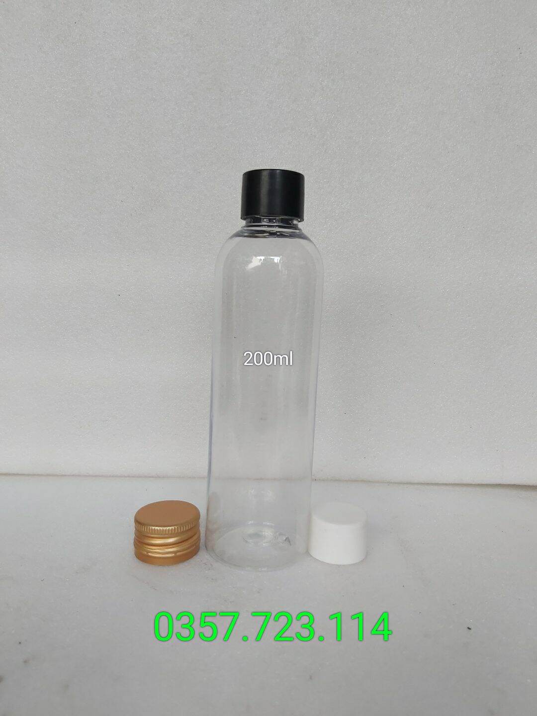 Chai nhựa trong 200ml nắp vặn