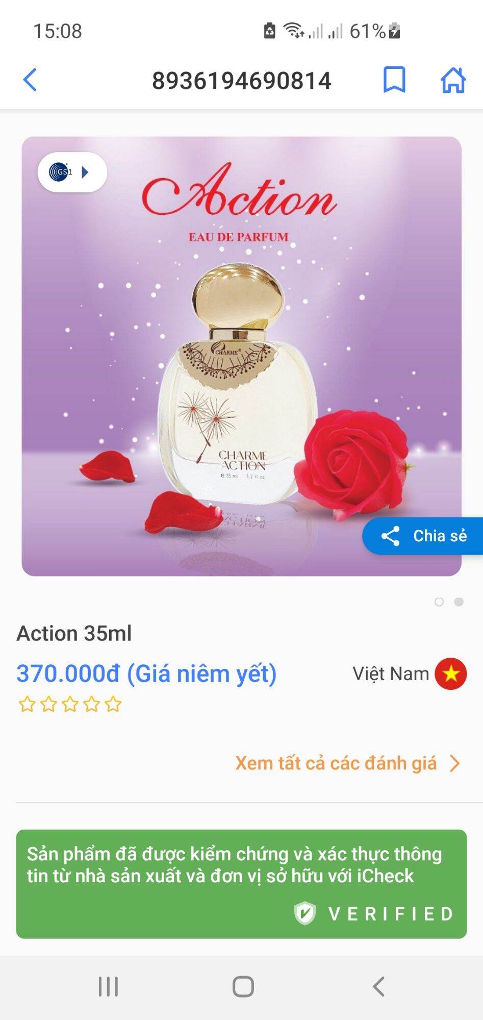 [HCM]Nước hoa nữ char.me Action 35 ml