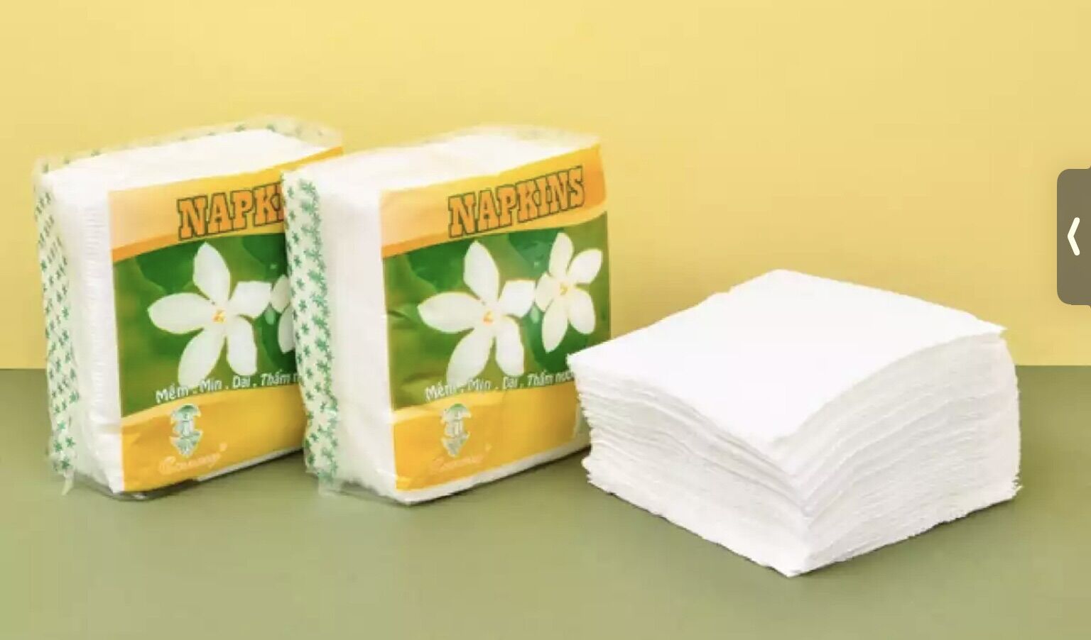 Combo 10 gói khăn giấy ăn dạng vuông Hoa Mai