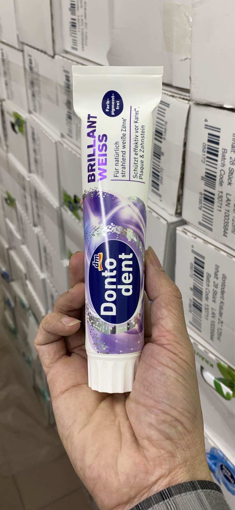 Kem đánh răng Dontodent Tím Nội địa Đức 125ml