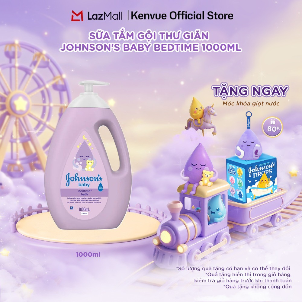 Sữa tắm gội Johnson's Baby Bedtime 1000ml