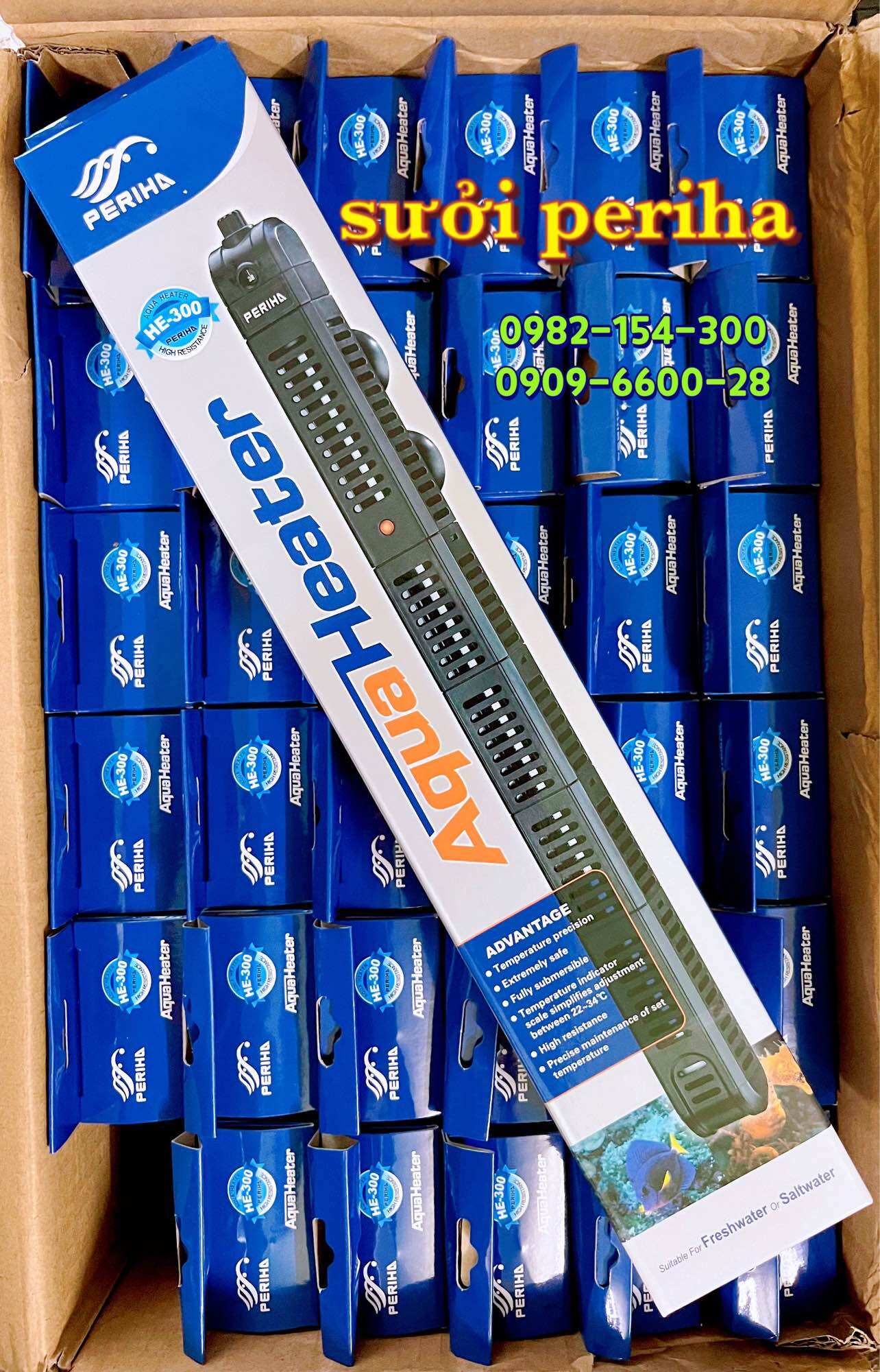 Sưởi periha chống bỏng - sưởi bể cá chất lượng cao HE / HB 100w 200w-300w-500w - HE / HB SERIES