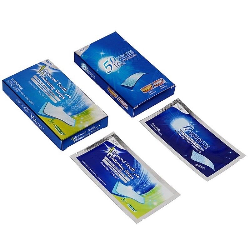 Miếng dán trắng răng tiện lợi 5D White Teeth Whitening Strips
