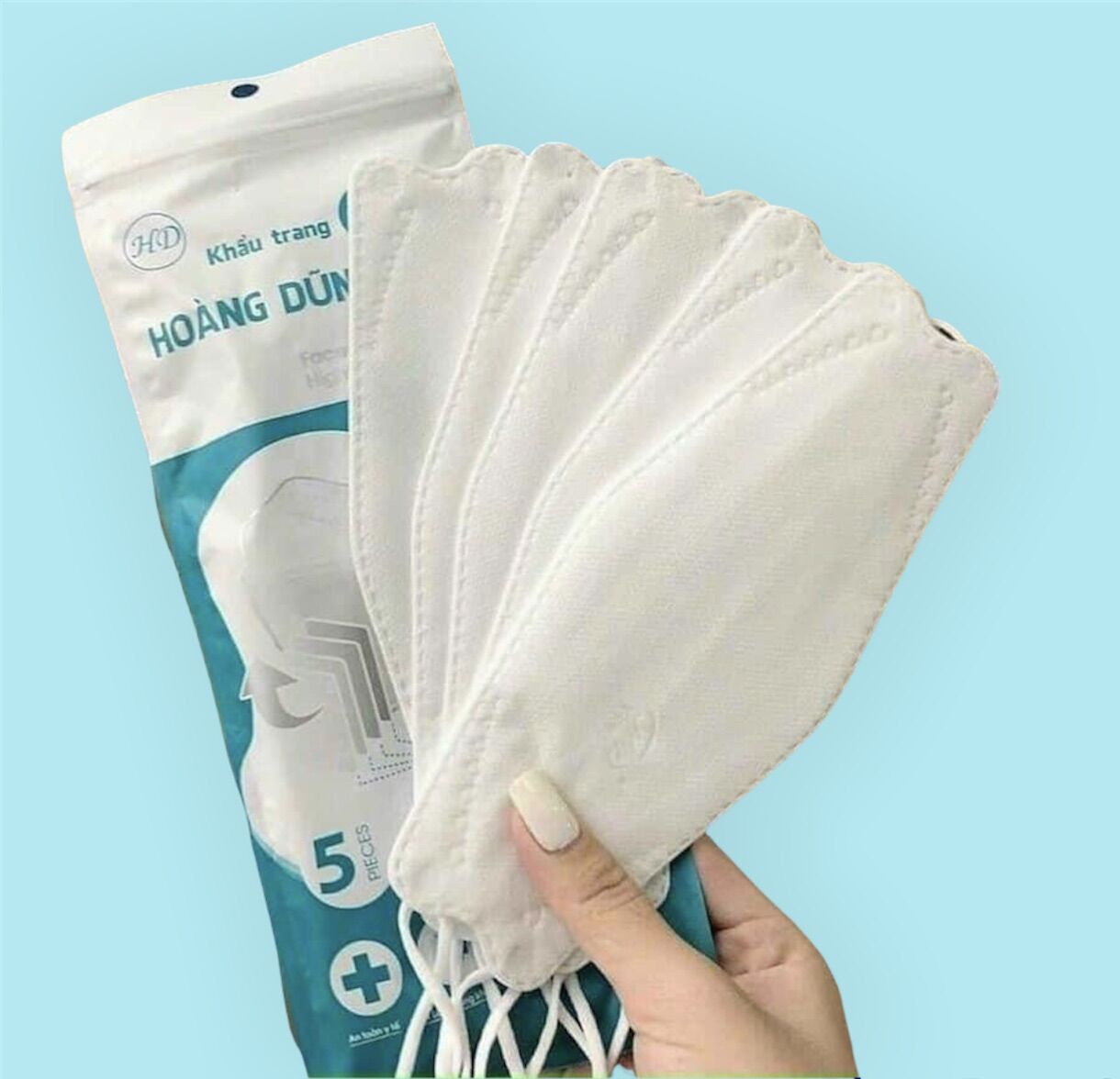 Khẩu trang kf94 hoàng dũng 4 lớp kháng khuẩn