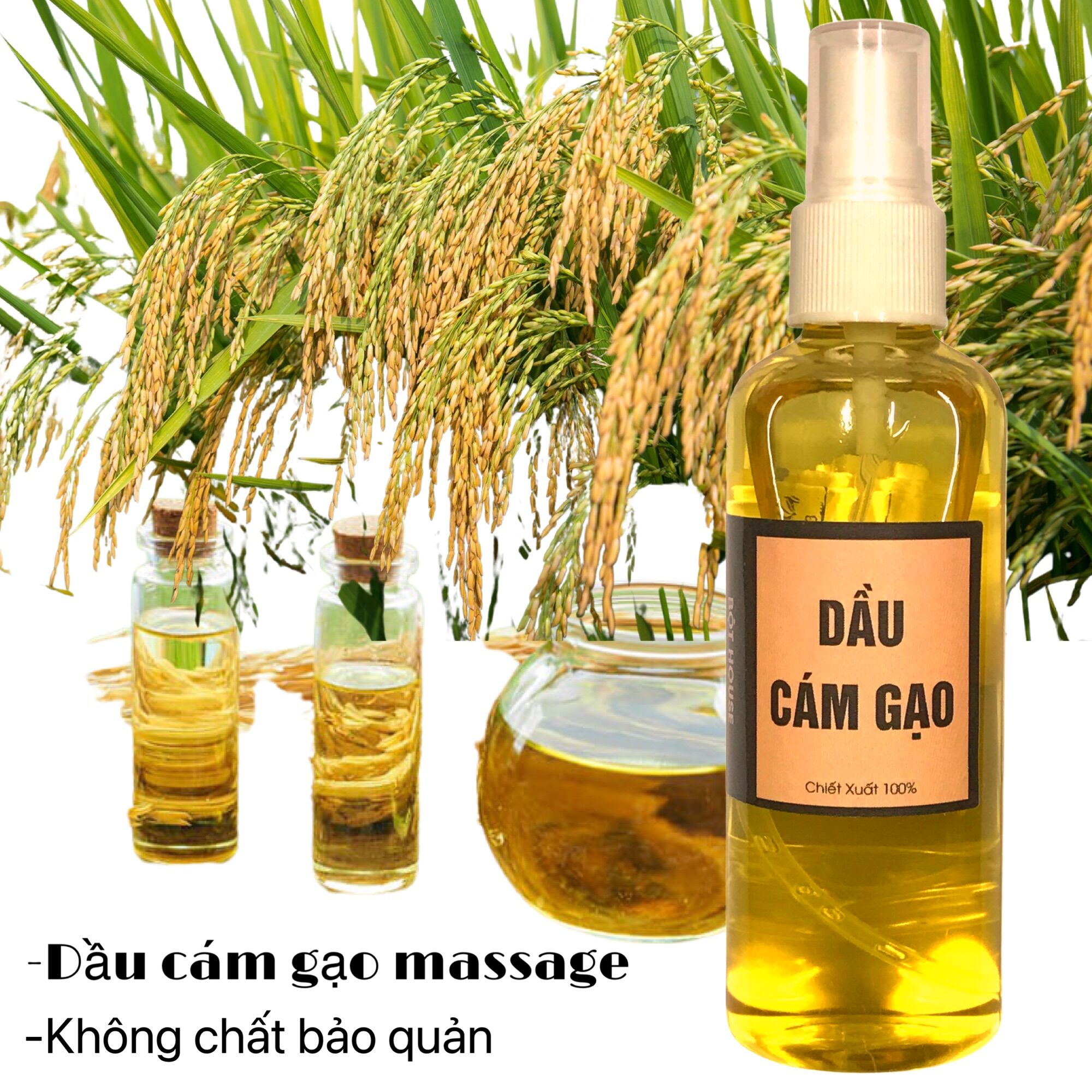 (BỘTHOUSE)DẦU CÁM GẠO DƯỠNG DA MASSAGE THƯ GIẢN-CHO DA THÊM SÁNG MỊN MỖI NGÀY