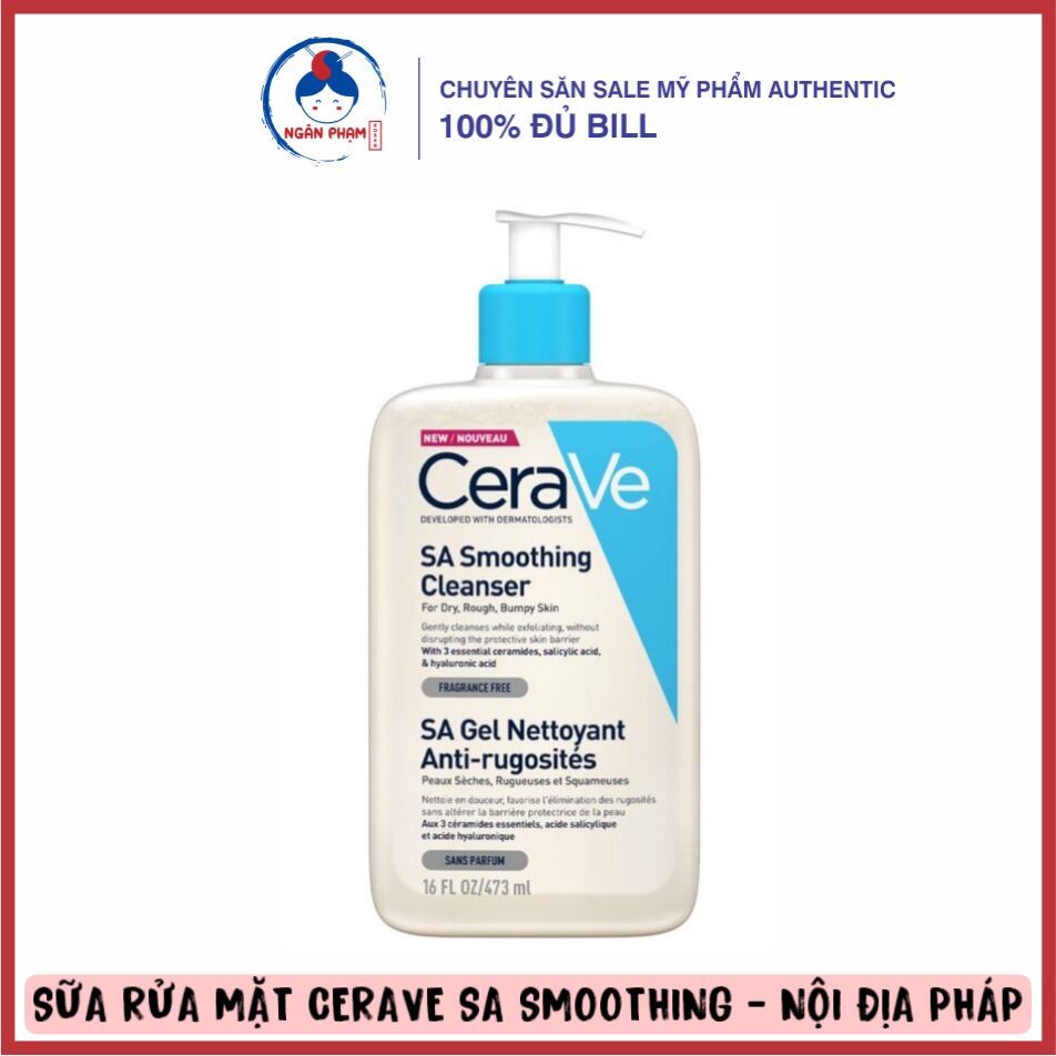 Sữa rửa mặt Cerave SA Cleanser làm sạch sâu, giảm mụn