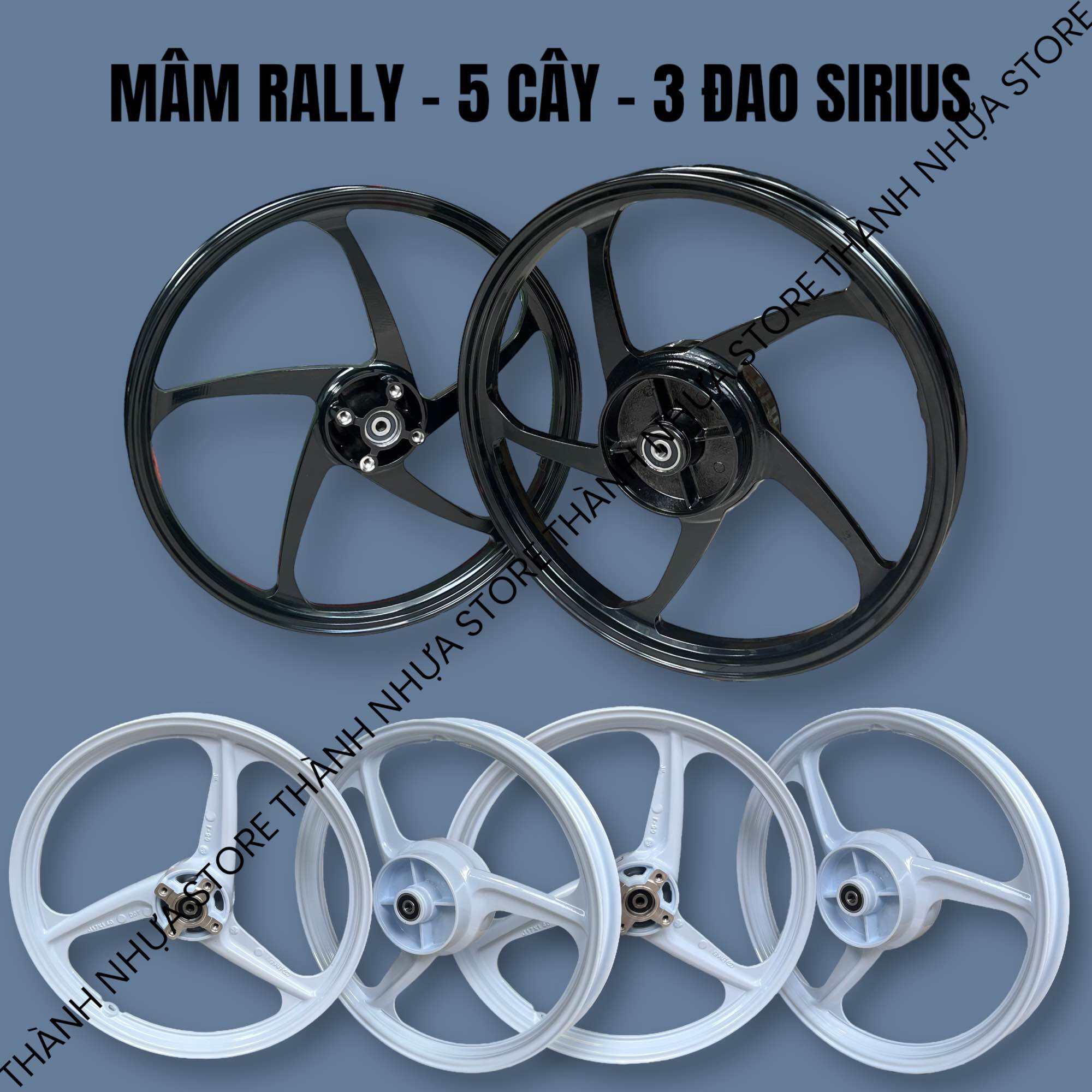 Vành đúc/Mâm 5 cây - 3 Đao - Rally Sirius/Jupiter/Ex2010