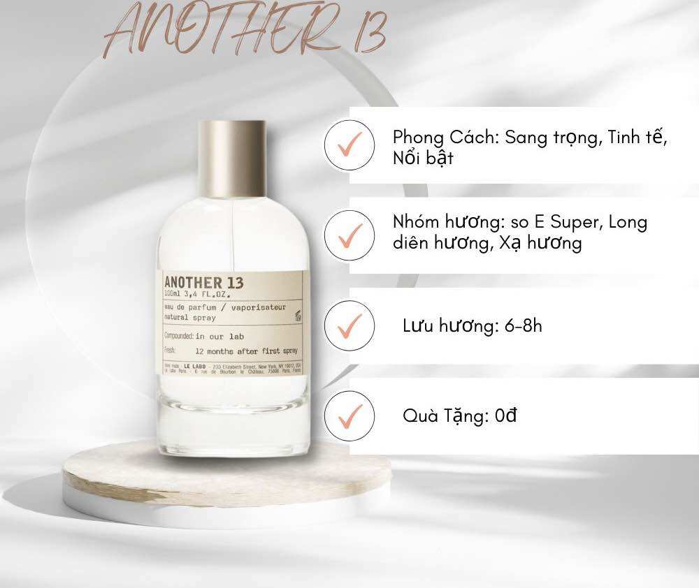 Nước Hoa Nam Nữ Unisex Le Labo Another 13 EDP  100ml
