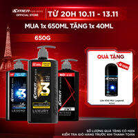 [COMBO MUA 1 TẶNG 1] Tắm Gội Rửa Mặt 3in1 Luxury 630g/ 3in1 Legend 630g/ 2in1 Intense 650g + Tặng Lăn Legend 40ml