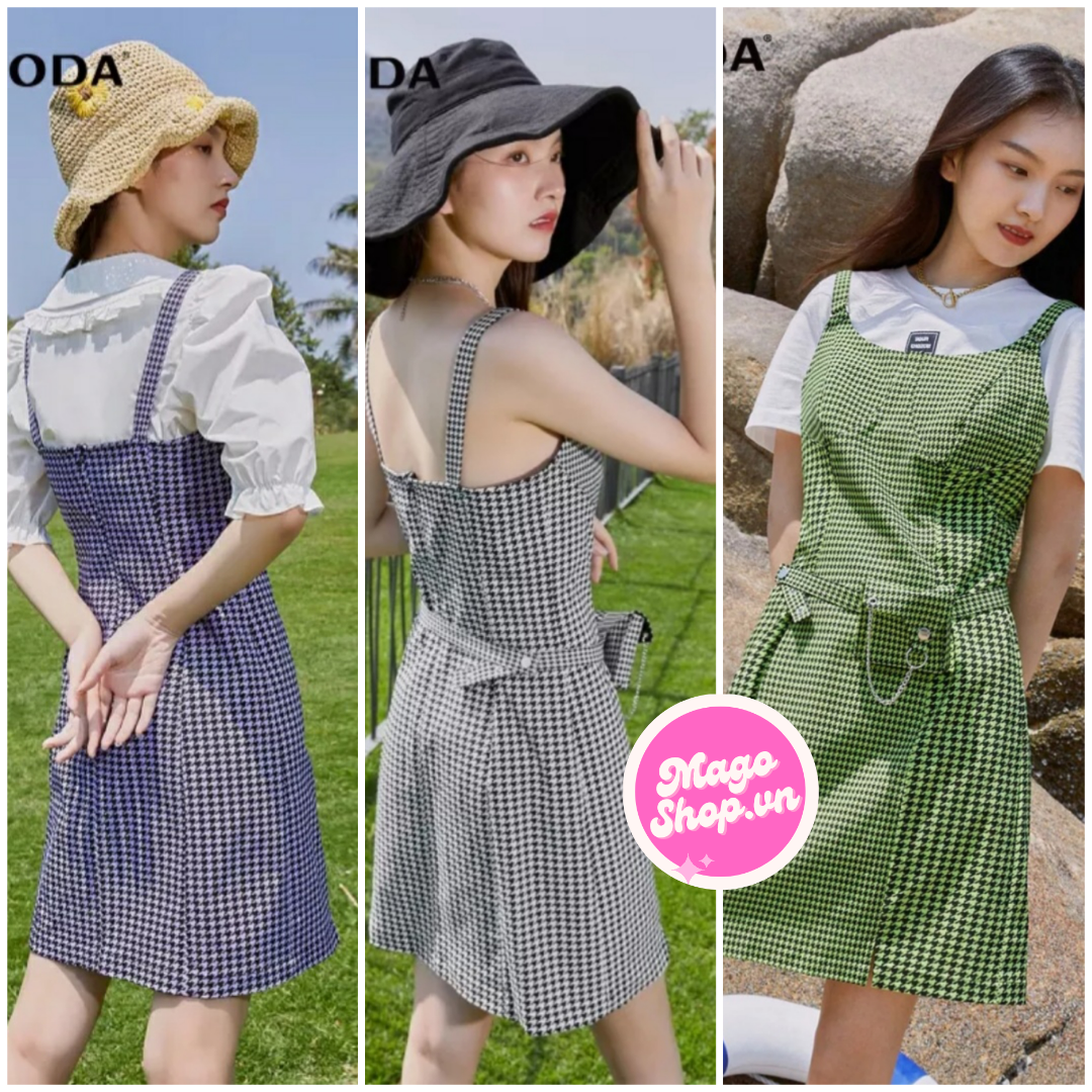 Đầm yếm 2 dây kèm belt túi mini đeo hông Vero Moda