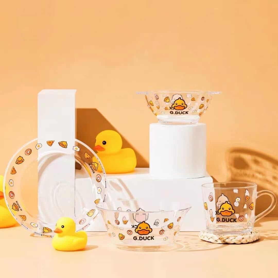 Bộ tô chén Bát Đĩa Đẹp, Chén Đĩa thủy tinh cao cấp 6 Món