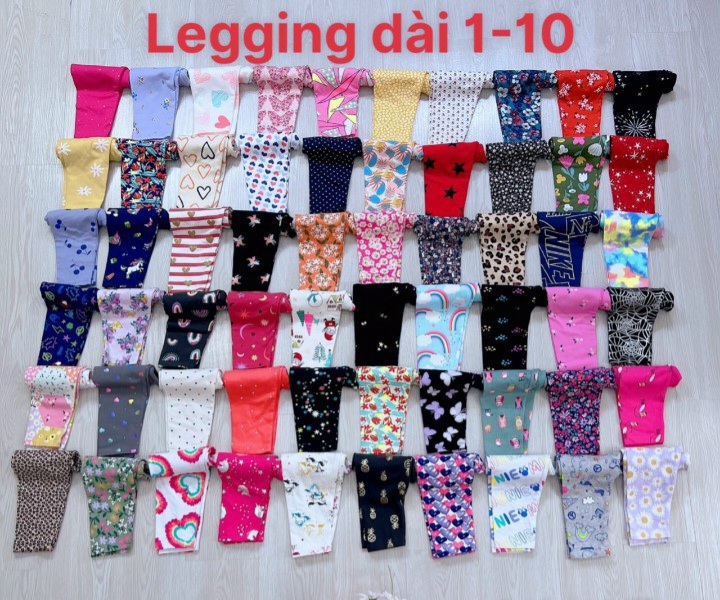 Quần Legging dài cho bé gái size 7-20kg