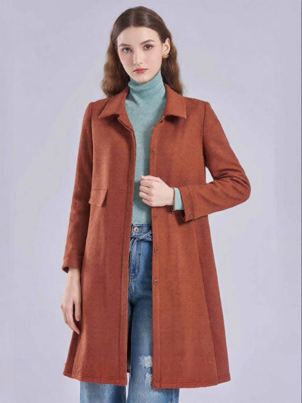 Gowani | Wool Simple Elegant Coat Giá  3,675,000 Đồng*Miễn phí vận chuyển