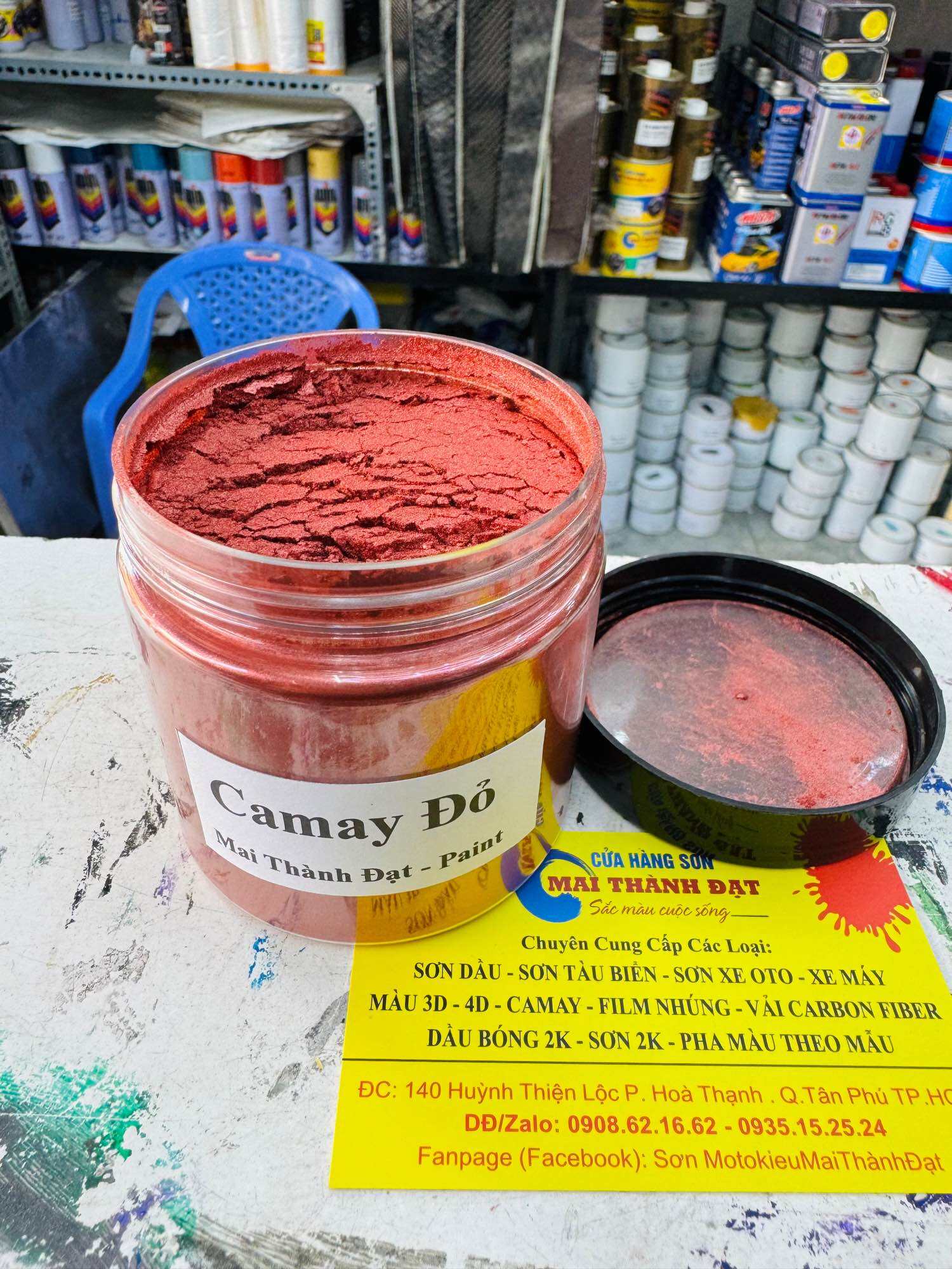 Bột Nhũ Camay Ánh Kim Pha Sơn Epoxy Resin Màu Vẽ ( Đóng lon 50gam )