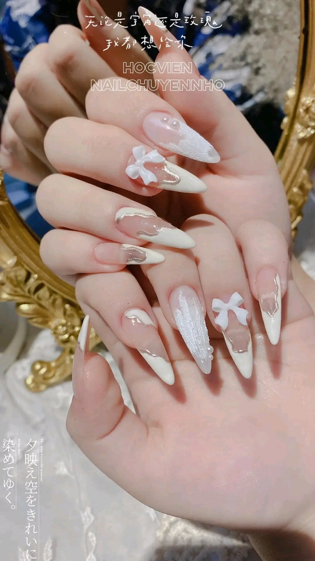 Làm nail cô dâu 2021  Nail french đầu móng và design nails  YouTube