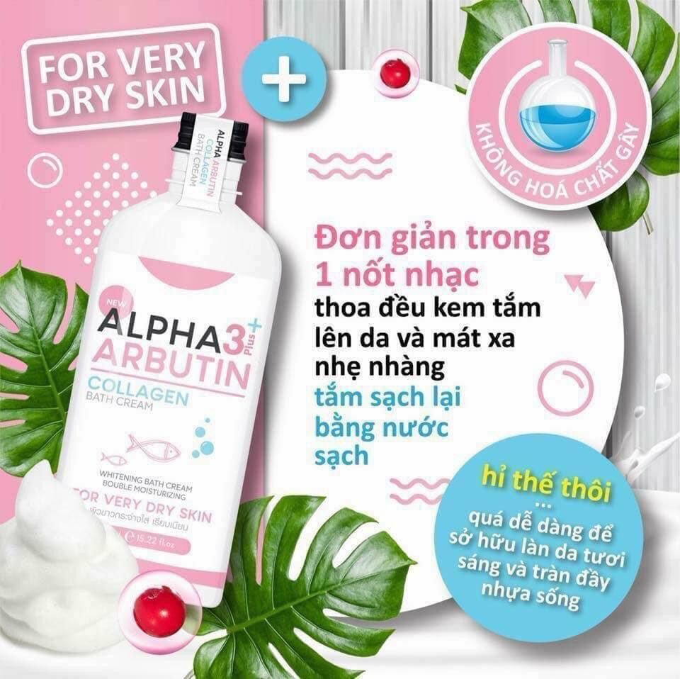 Sữa tắm trắng da alpha arbutin thái lan