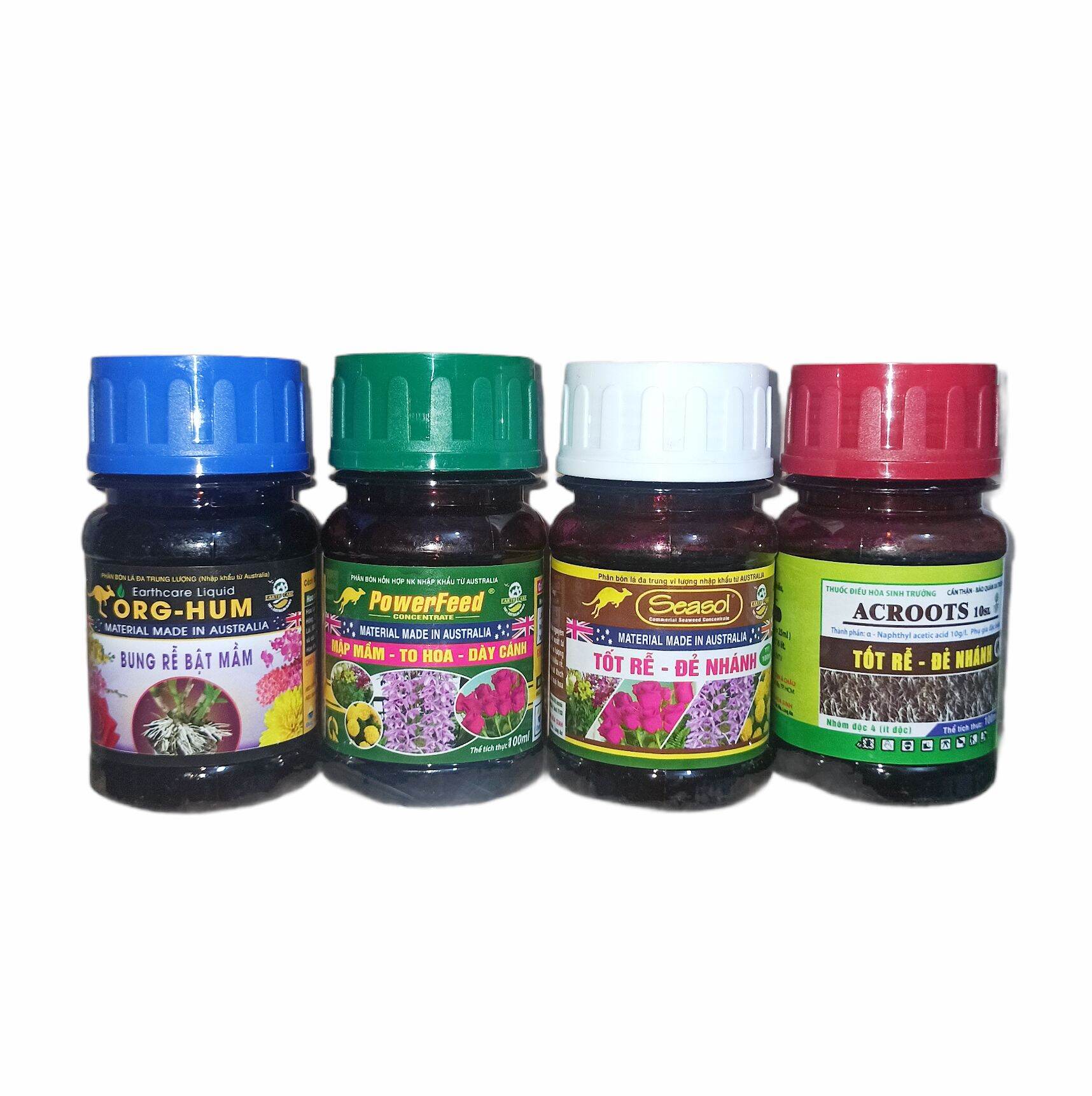 Bộ Tứ tốt thân rễ lá toàn diện cho Lan và cây kiểng - lọ 100ml