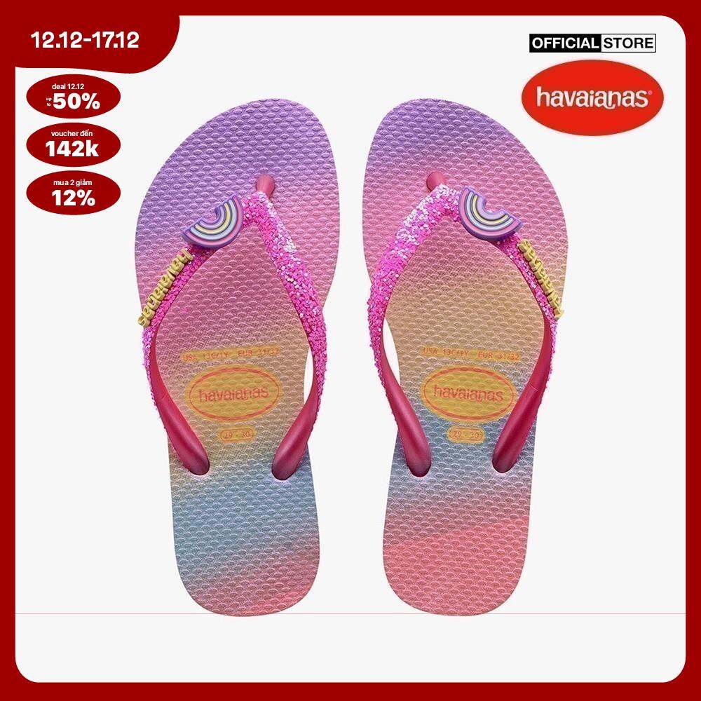 [GIÁ SỐC 12/12 + FLASH VOUCHER 20% + MUA 2 GIẢM 12% + FREESHIP|CHỈ 20H 11/12 - 12/12] HAVAIANAS - Dép kẹp bé gái Kids Slim Glitter II 4146976-2139