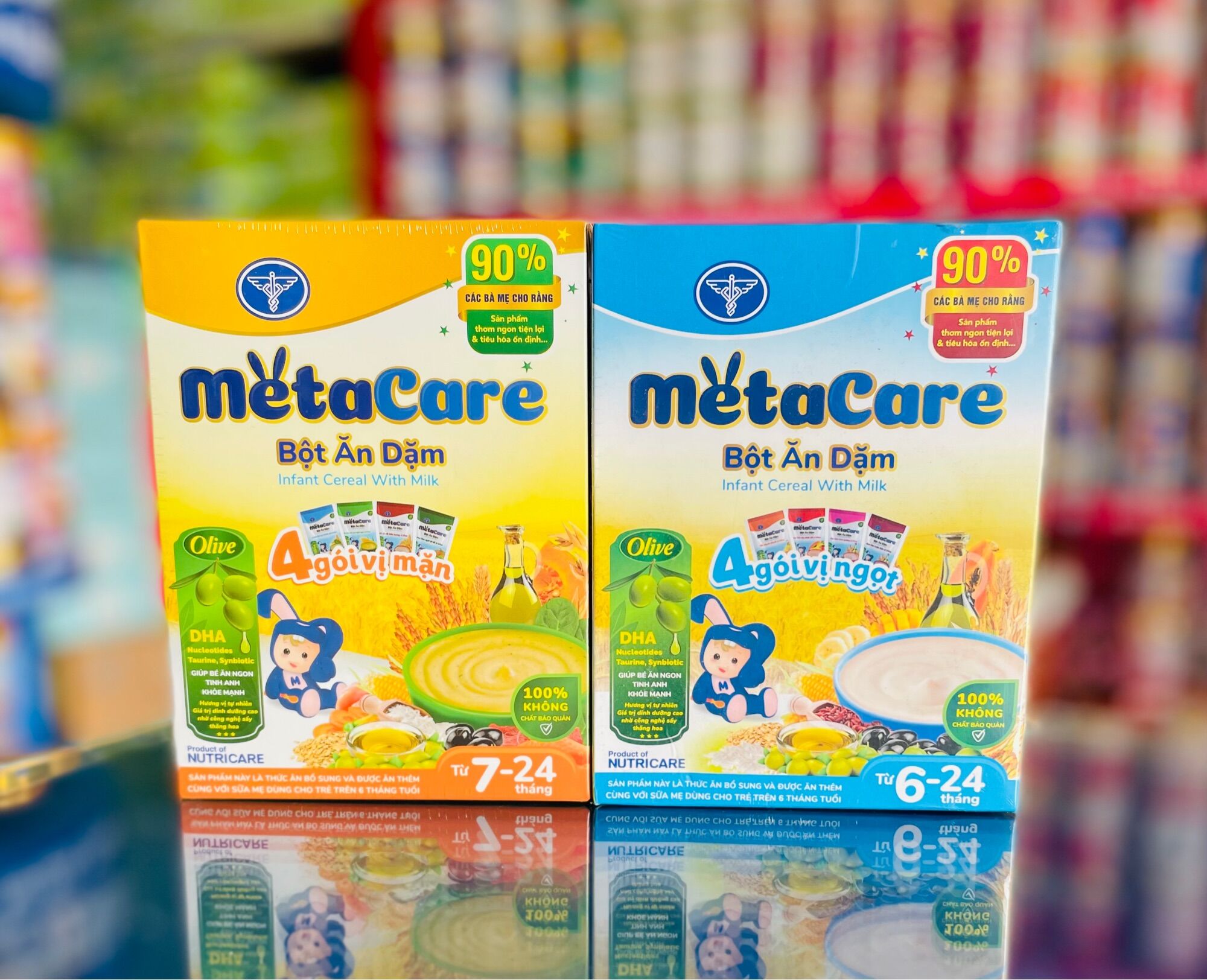 Bột ăn dặm 4 Vị Mặn Ngọt Metacare 200g