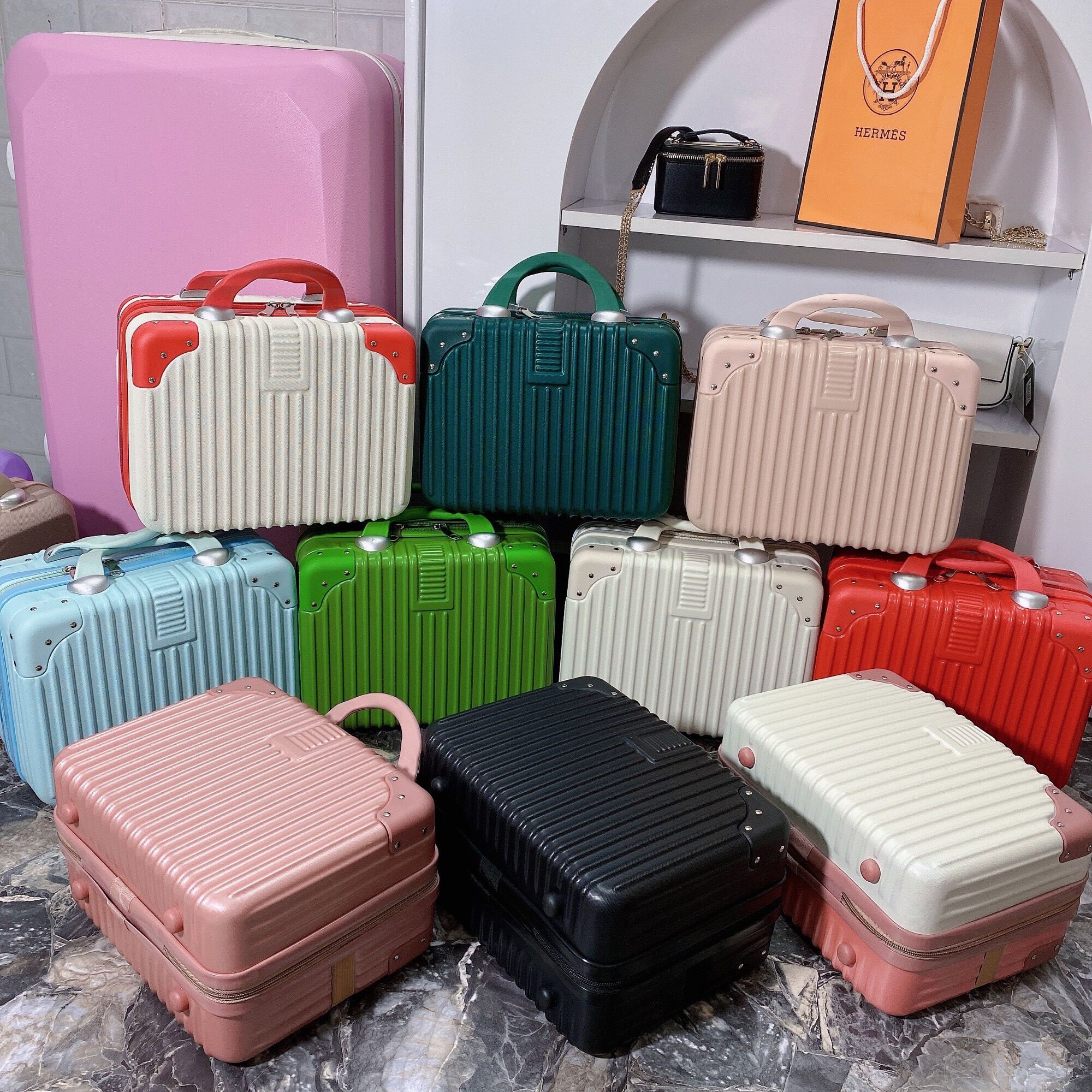 Cốp Vali mini đựng mỹ phẩm đồ trang điểm du lịch, cốp trang điểm, cốp mỹ phẩm