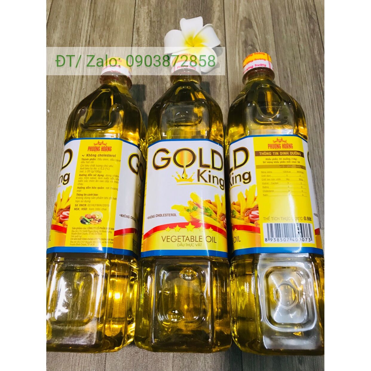 1 THÙNG 12 CHAI DẦU THỰC VẬT GOLD KING 900ML