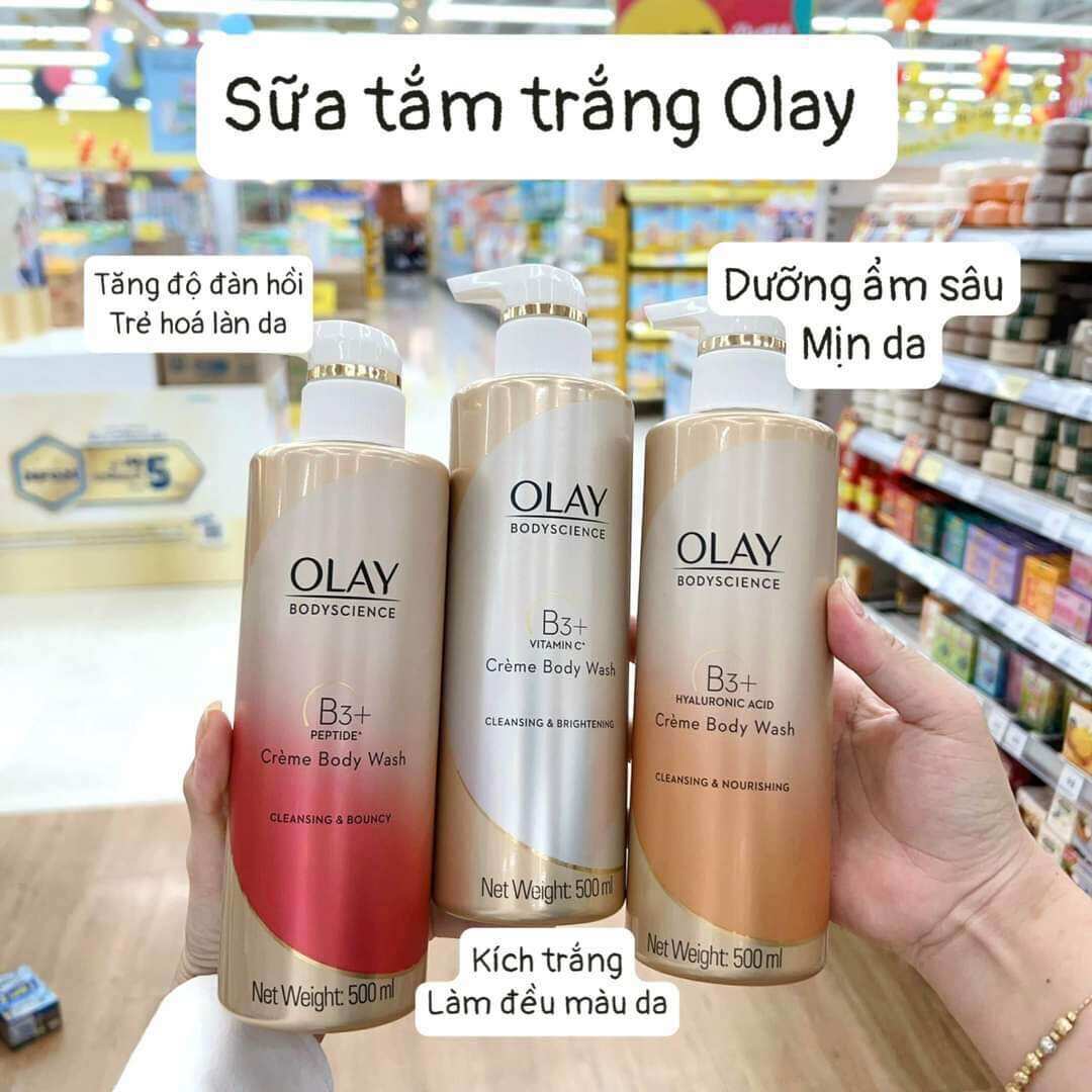Sữa tắm olay bodyscience b3 crème body wash 500ml thái lan