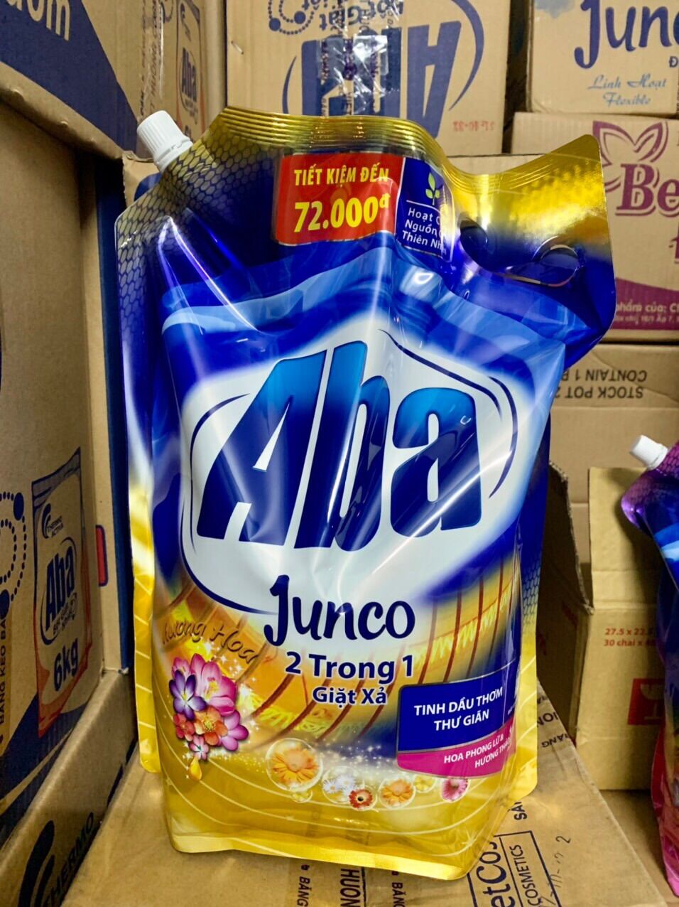 Túi nước giặt Aba Junco 2 trong 1 màu vàng 3,6kg
