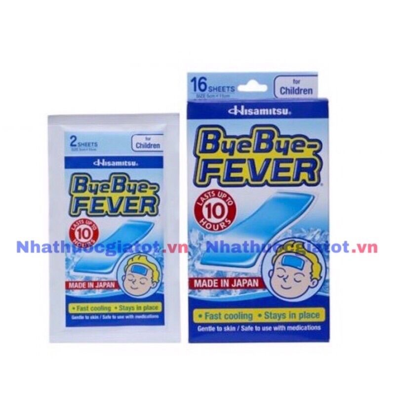Miếng Dán Hạ Sốt ByeBye Fever - Túi 2 Miếng