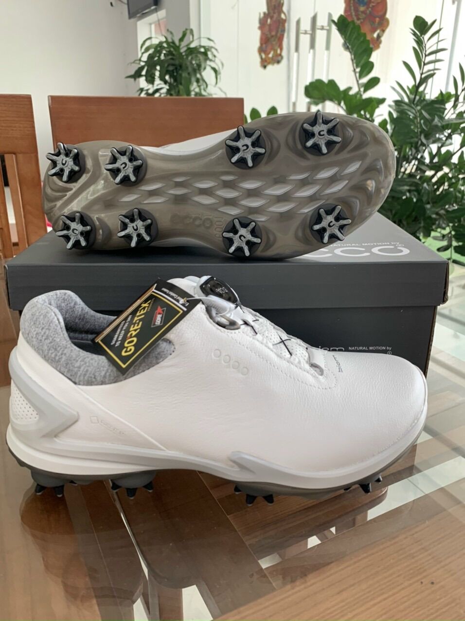 Giày golf Ecco nam đế đinh cao cấp