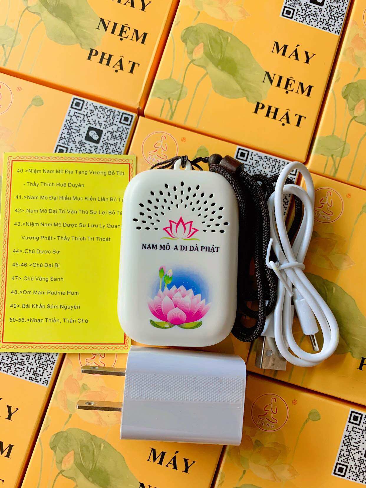 MÁY NIỆM PHẬT HOA SEN CÁT TƯỜNG BÌNH AN