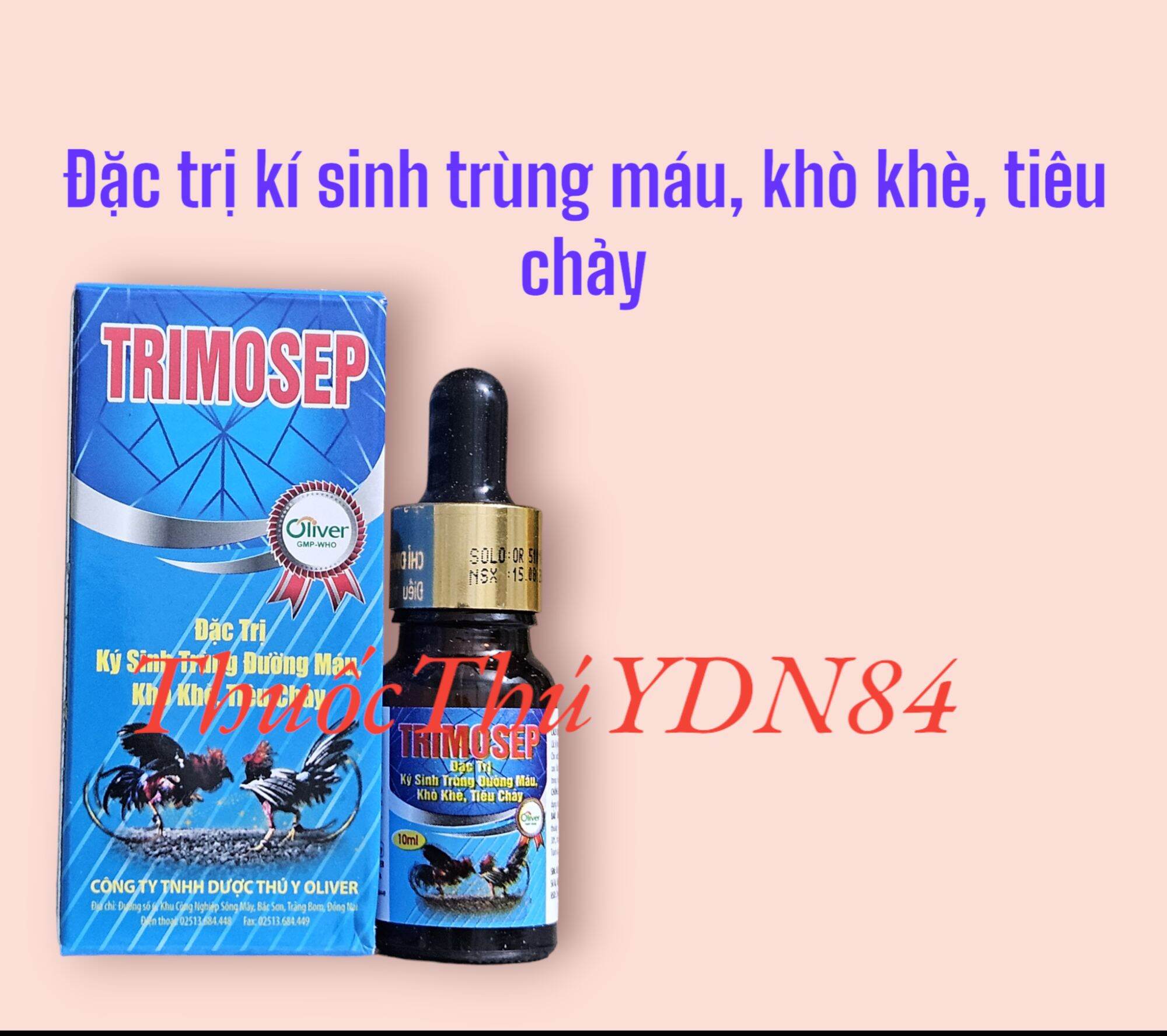 Trimosep cầu trùng, kí sinh trùng máu gà đá 10ml