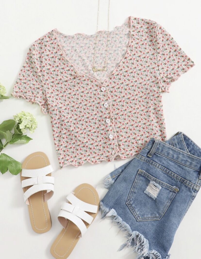 Áo crop top cực xinh xắn Shein