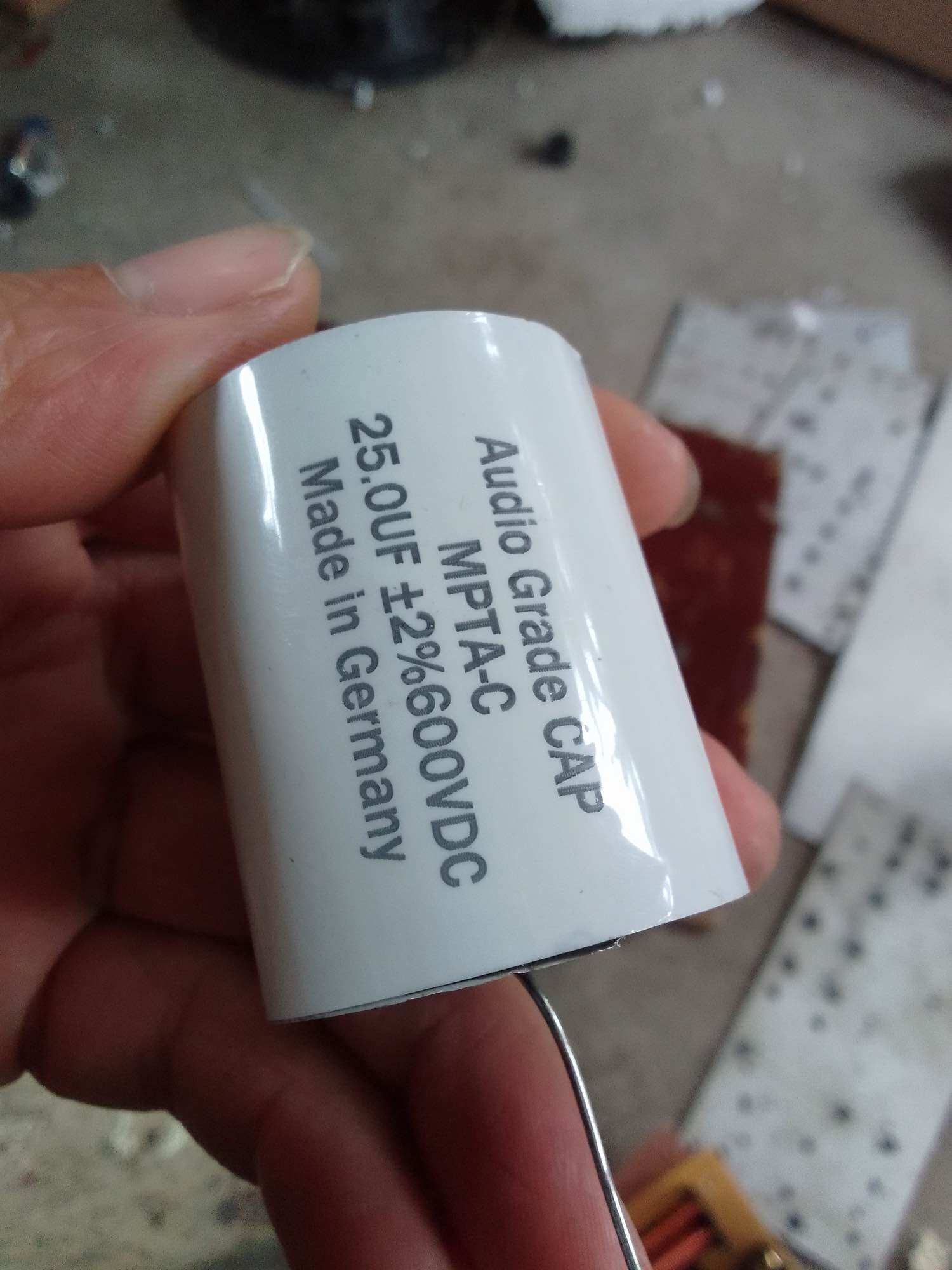 Tụ loa mid 25uf . Audio Grade Cap 600vdc
