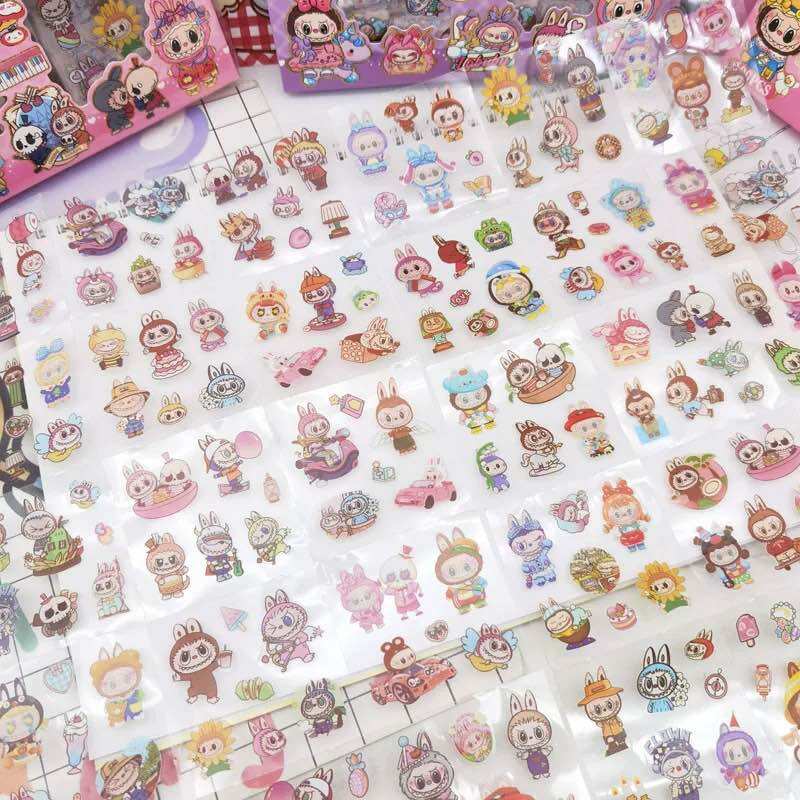 Hộp 96 Tấm Sticker Labubu Dùng Trang Trí Đồ Dùng Cá Nhân